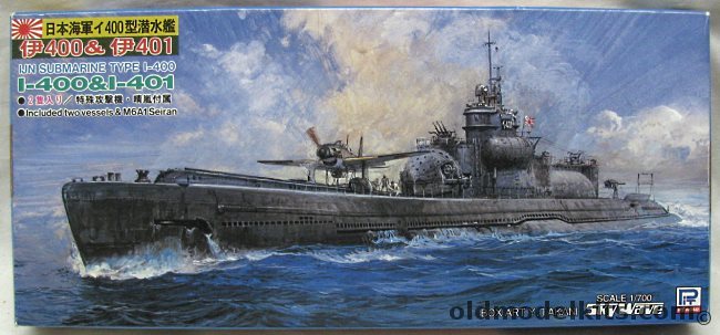 Skywave 1/700 I-400 and I-401 Submarines with M6A1 Seiran, SW2200 plastic model kit